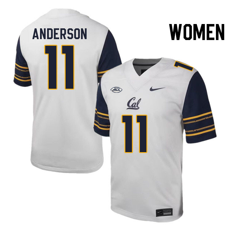 Women #11 Mavin Anderson California Golden Bears ACC Conference College Football Jerseys Stitched Sa